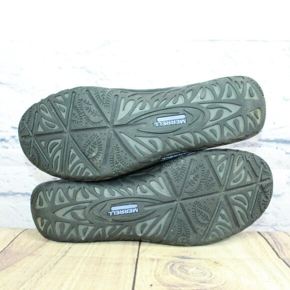 Merell Enlighten Glitz Breeze Black Nylon Front Zip Flat Loafer Shoes Size 7.5 - Picture 9 of 9